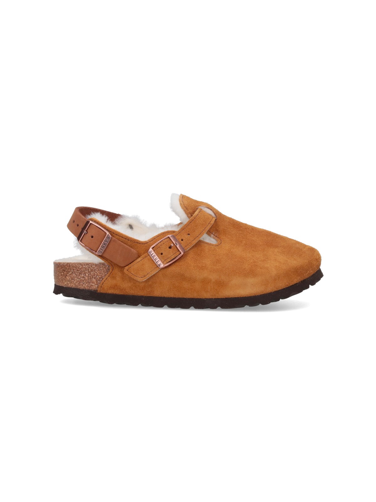 Birkenstock "tokio" Fur Mules In Brown