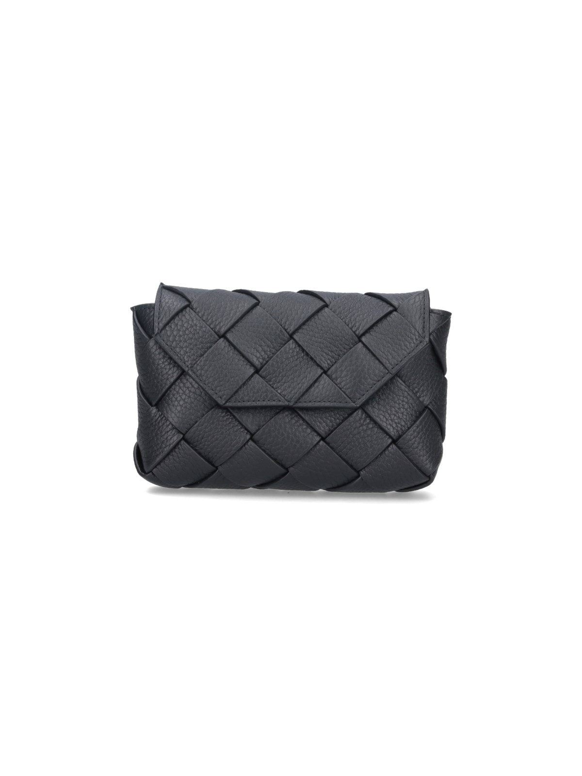 Shop Bottega Veneta Woven Shoulder Bag In Black  