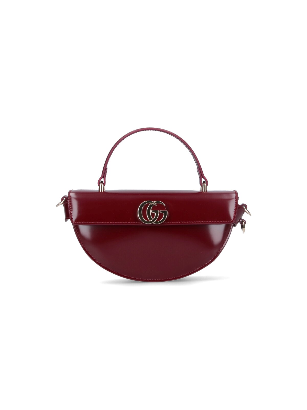 Shop Gucci Mini Half-moon Bag In Red