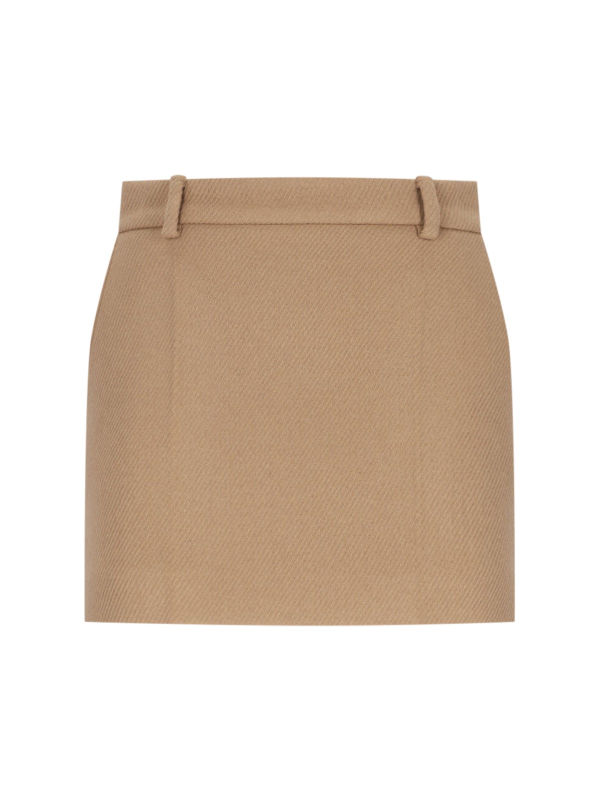 Gucci Wool And Cashmere Mini Skirt In Beige