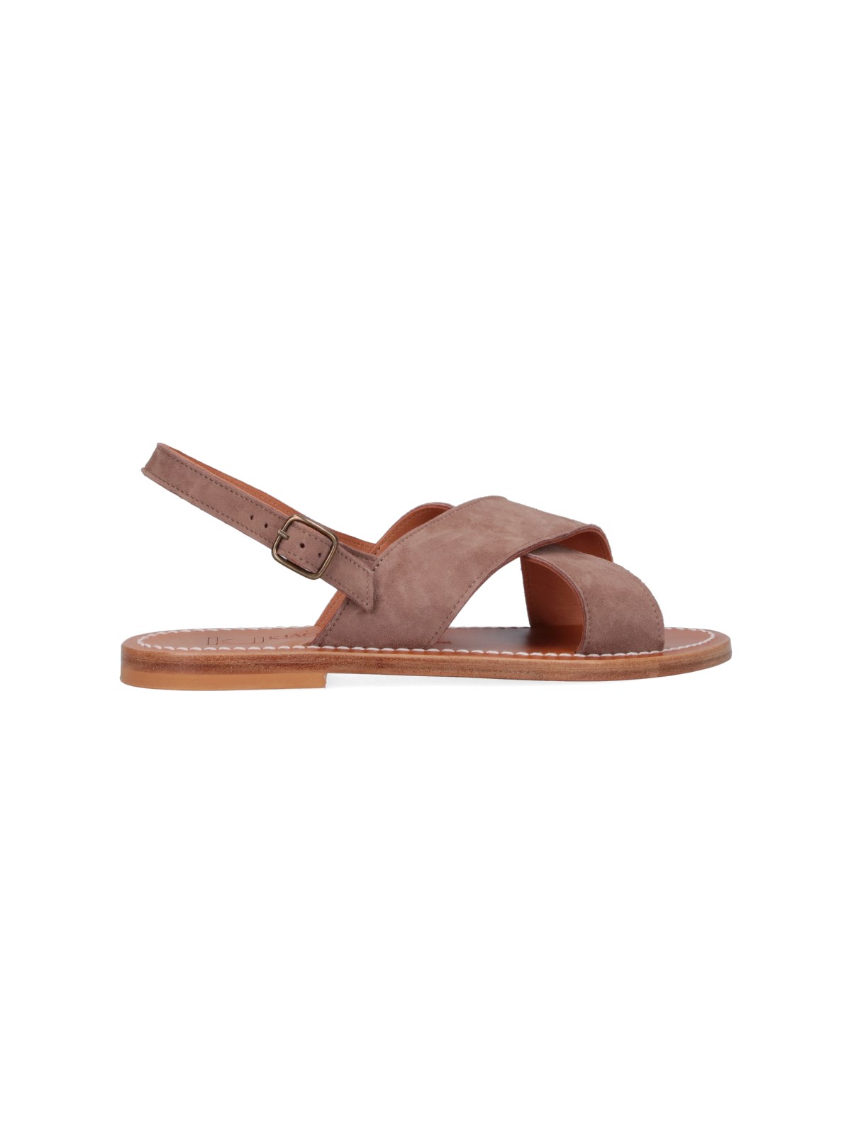 Shop Kjacques 'osorno' Sandals In Taupe