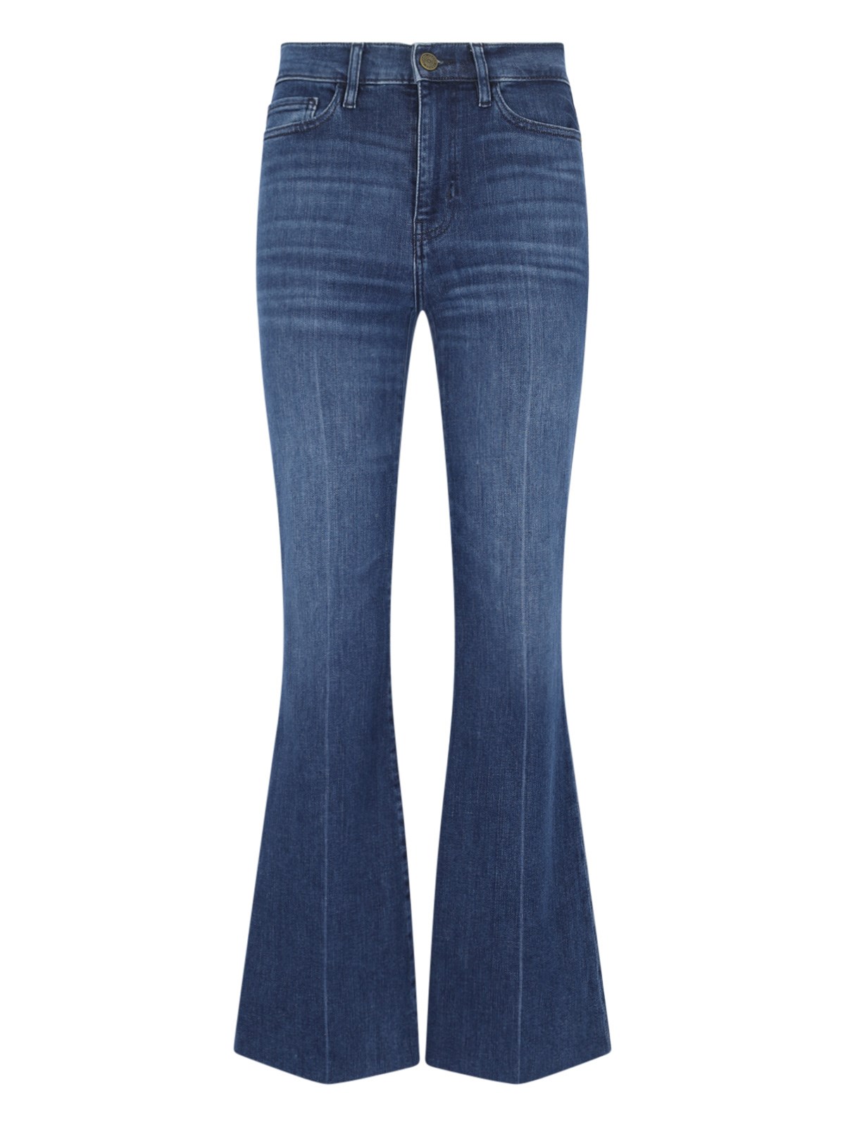 Shop Frame 'le Easy' Bootcut Jeans In Blue