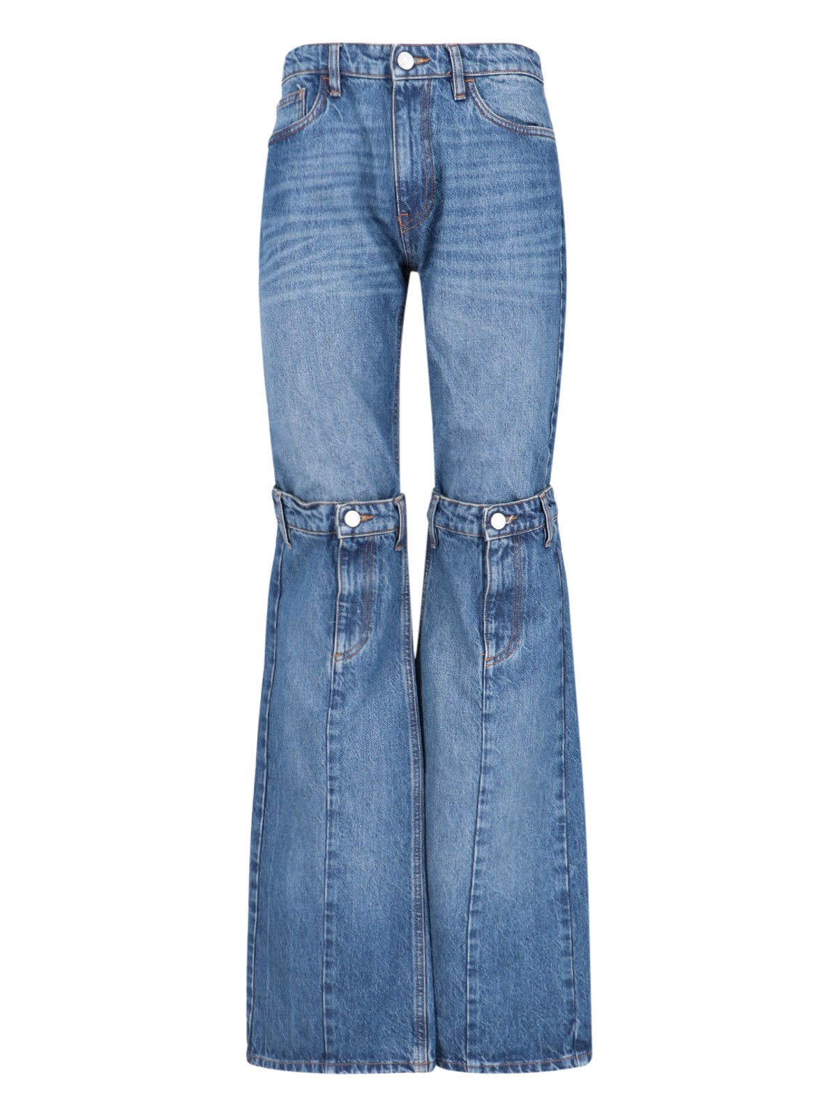 Coperni Open-knee Jeans In Blue