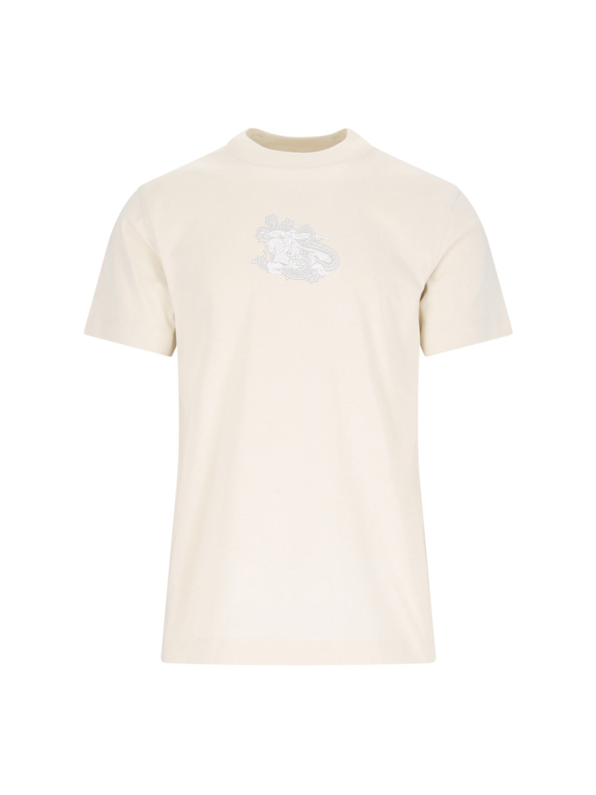 Shop Burberry 'ekd' T-shirt In Cream