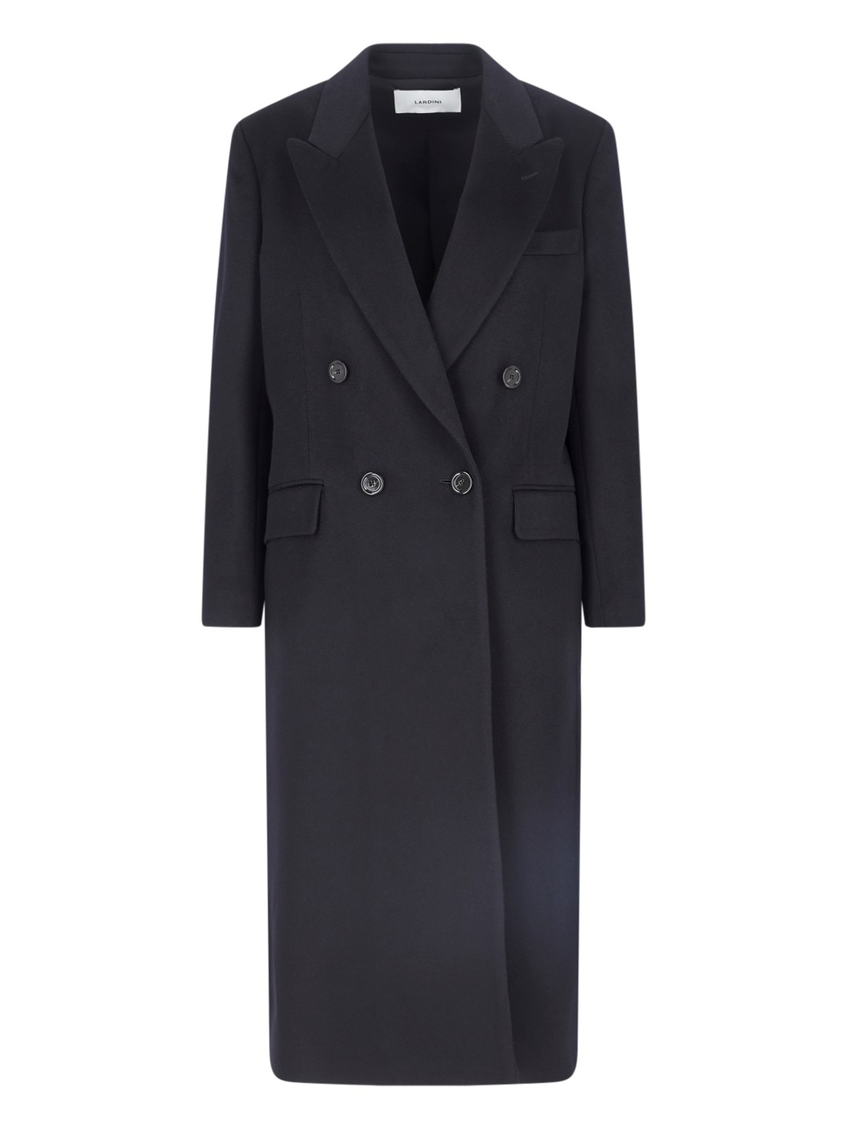 Shop Lardini Double-breasted Midi Coat In Blue