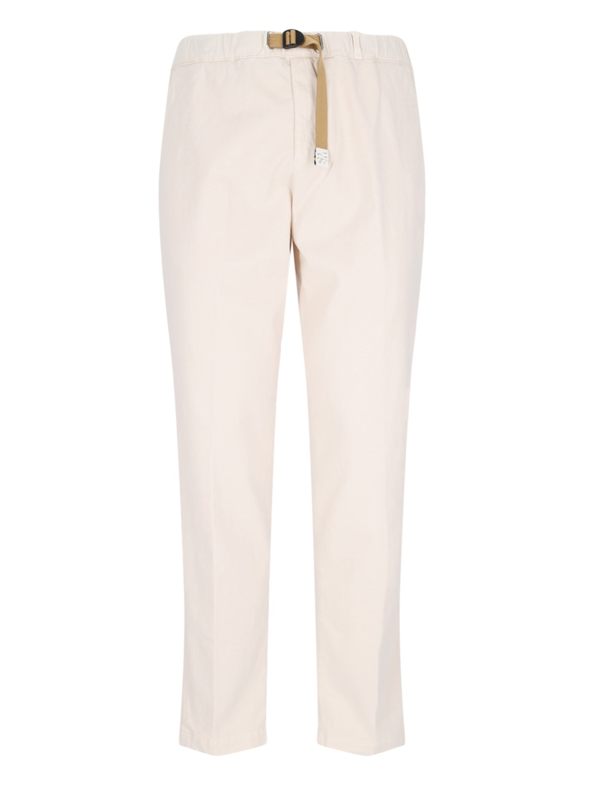 Shop White Sand Chinos With Belt In Cream