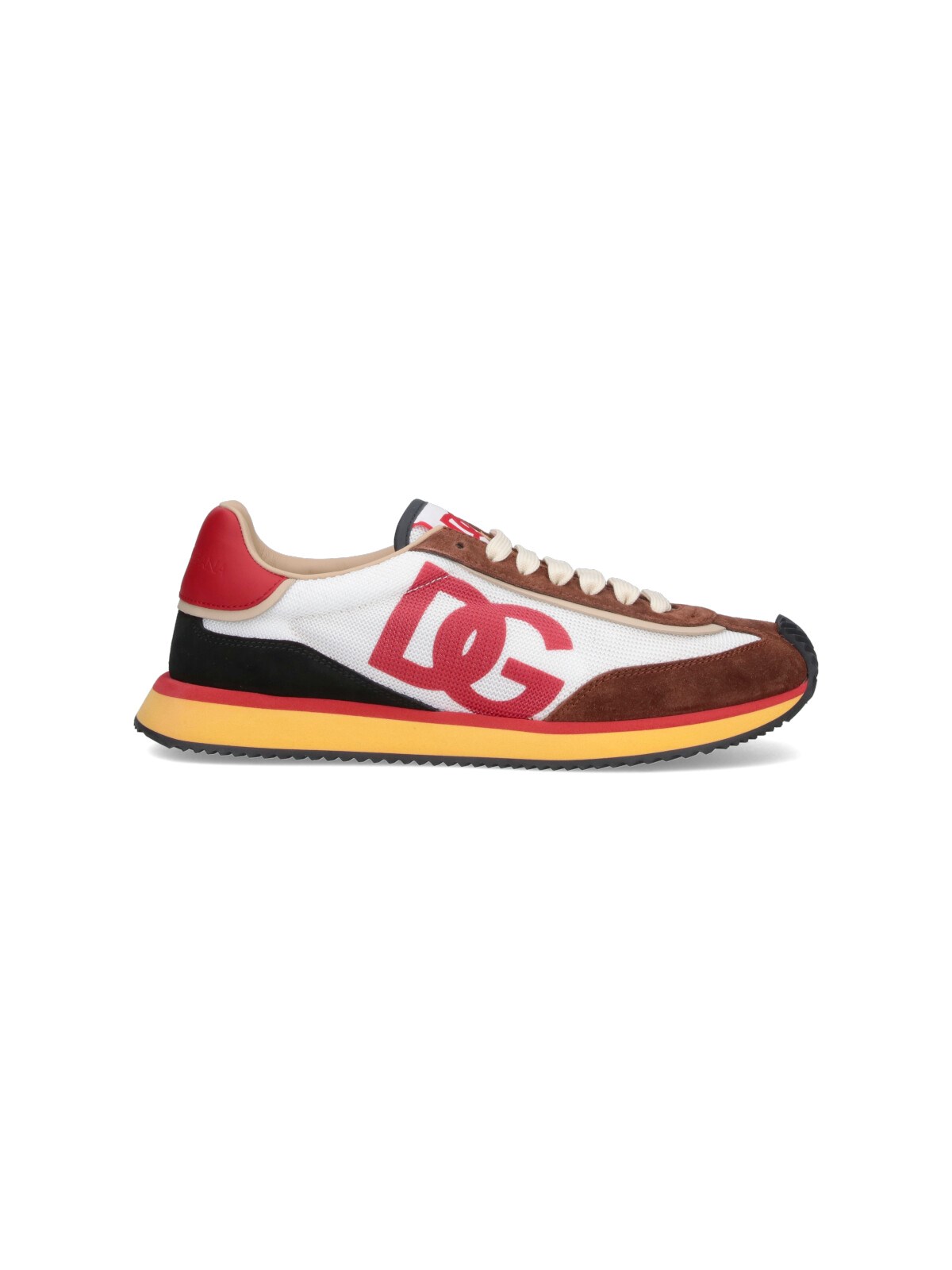 Dolce & Gabbana Mesh And Suede Dg Cushion Sneakers In Multi