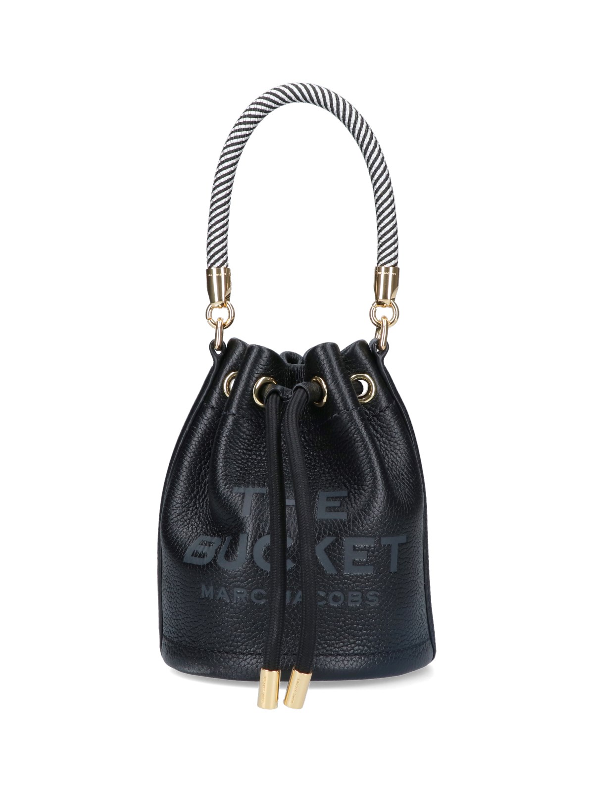 Marc Jacobs 'the Leather Bucket' Mini Handbag In Black  