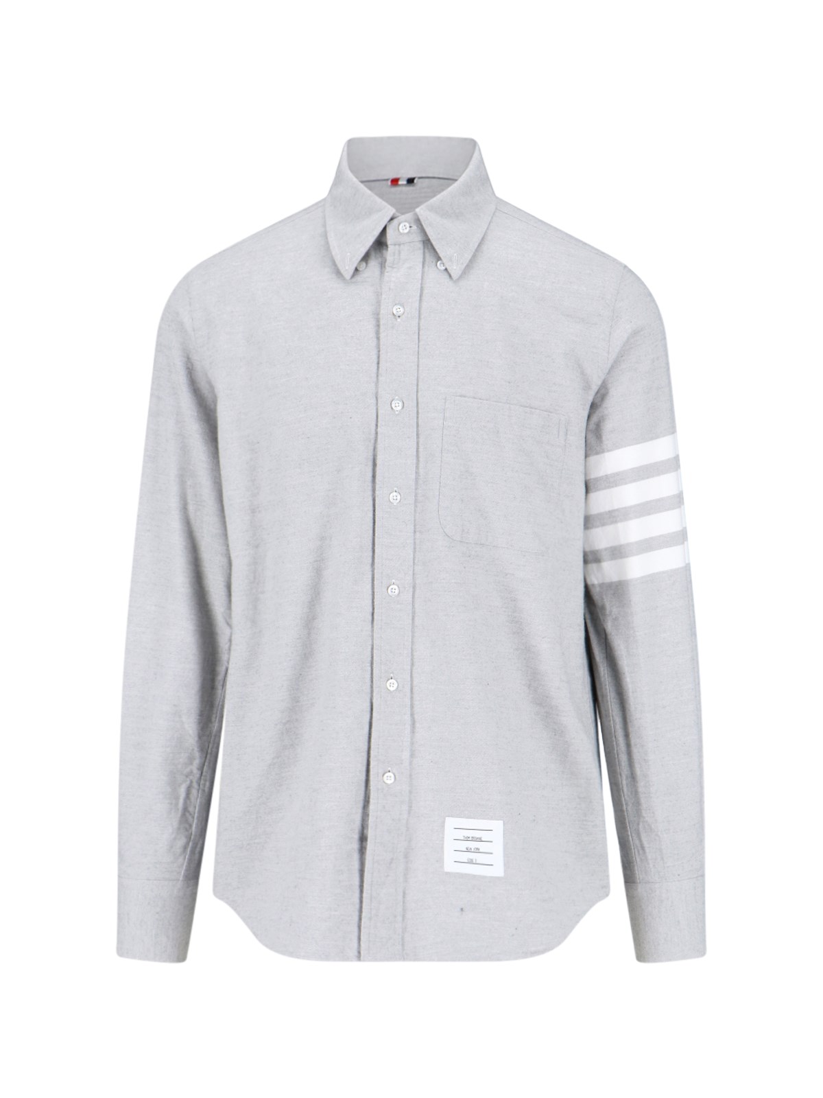 Thom Browne 4-bar Detail Shirt In Gray