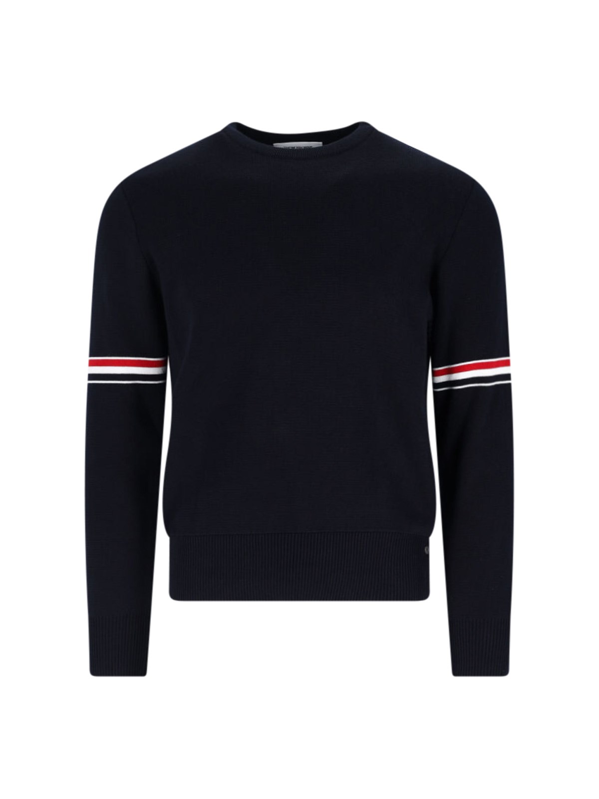 Thom Browne Tricolour Detail Sweater In Blue