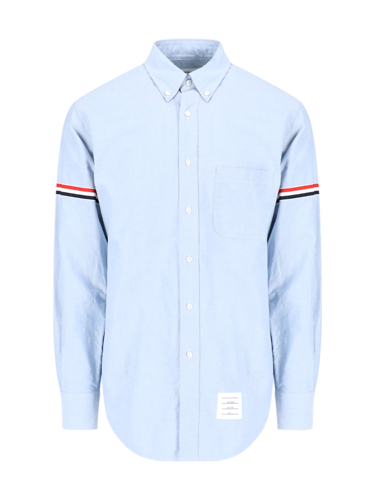 Thom Browne Man Shirt Light Blue Size 2 Cotton In Blue