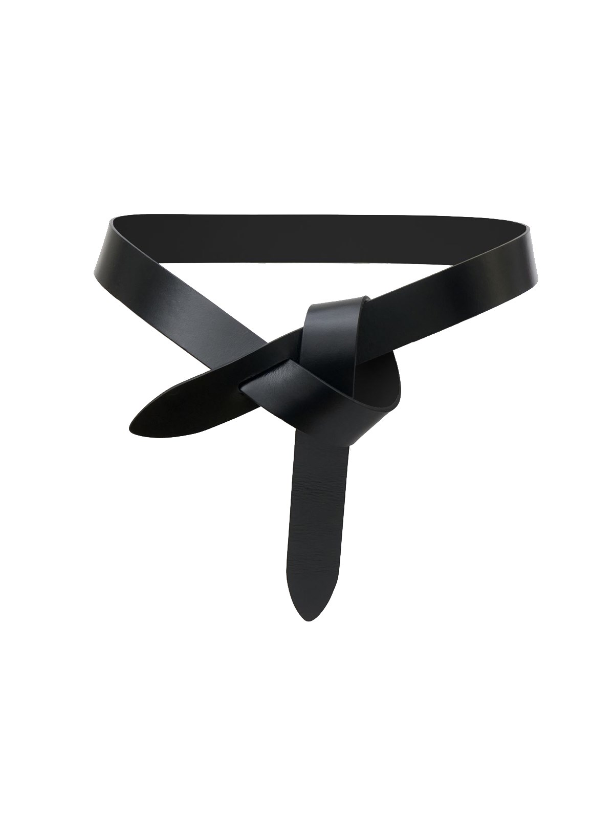 Isabel Marant Adjustable Knot Detail Smooth Finish Belt In Black  