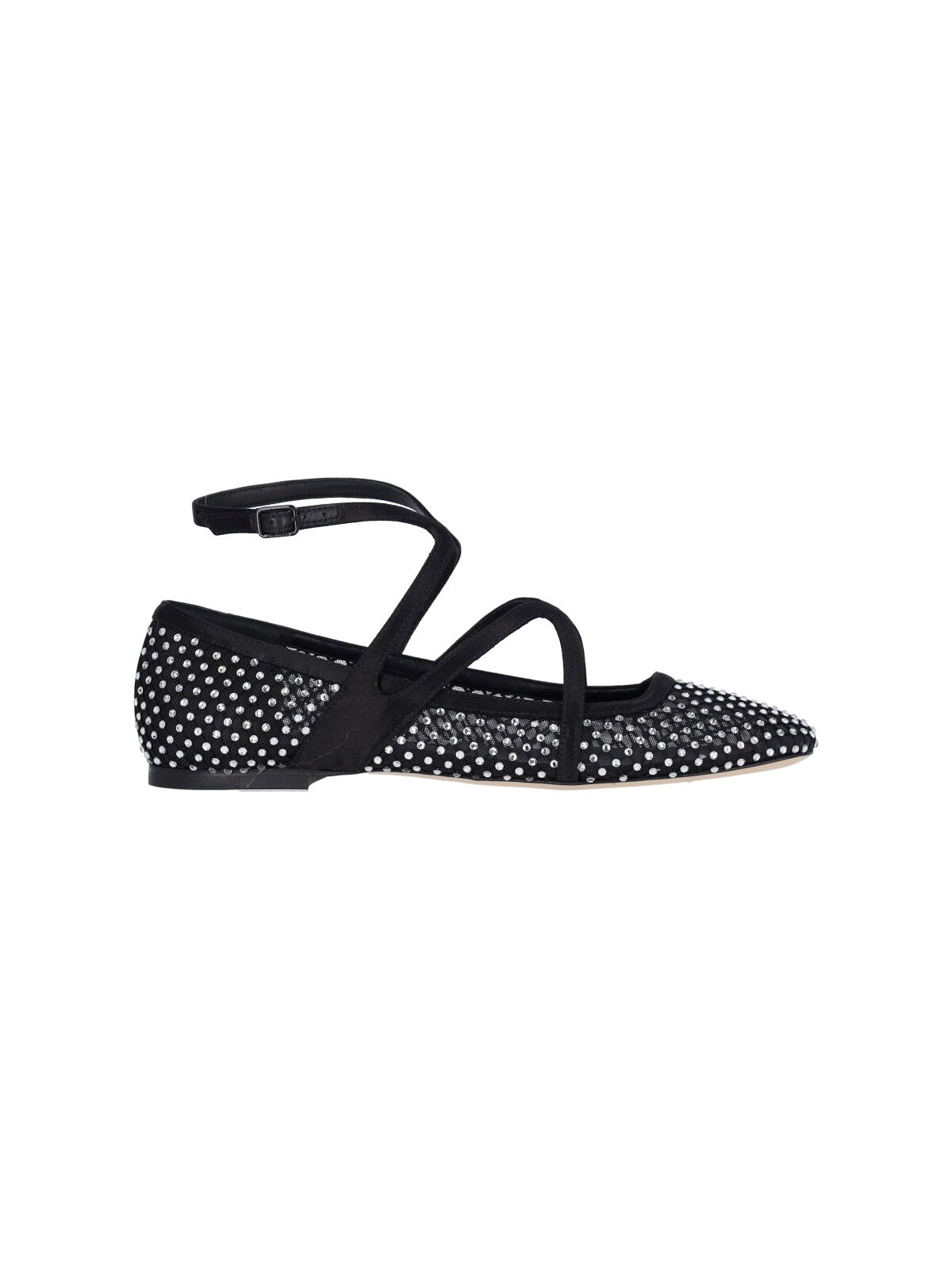 Shop Jimmy Choo 'astoria' Rhinestone Ballet Flats In Black