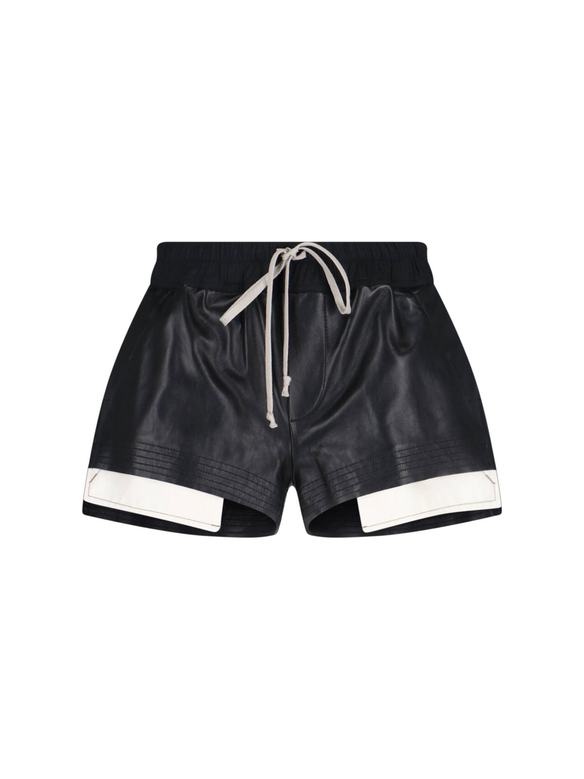 RICK OWENS LEATHER SHORTS 