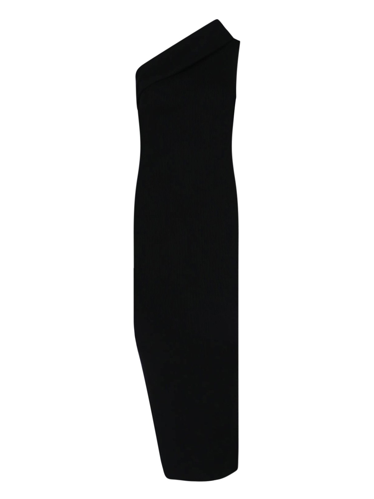 Shop Rick Owens Asymmetric Maxi Dress In Black