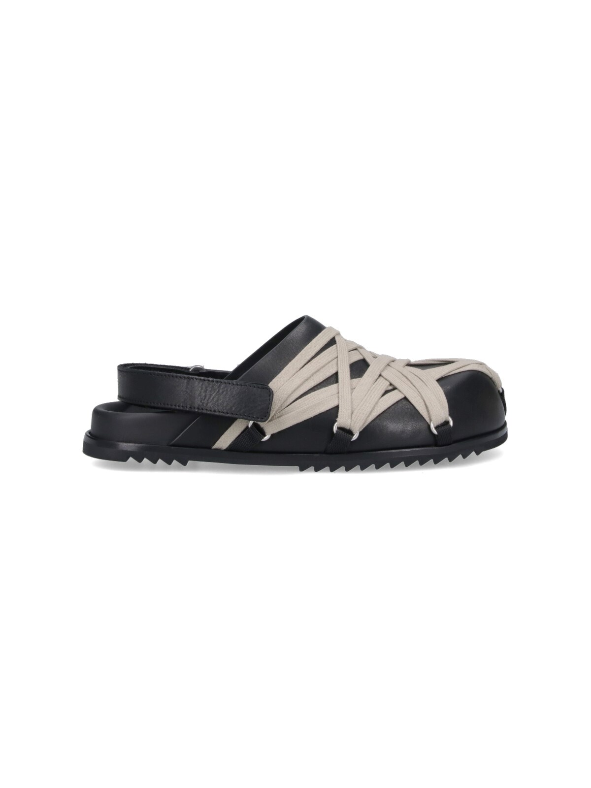 Shop Rick Owens "megalaced" Mules In Black