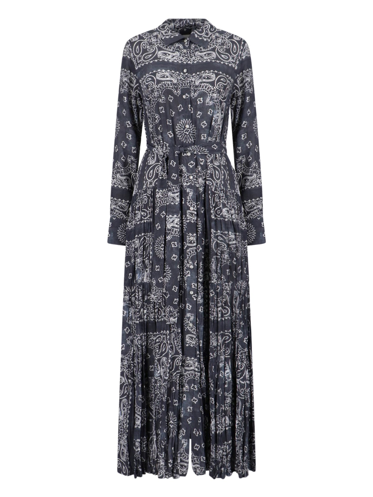 Shop Golden Goose Maxi Chemisier Dress In Gray