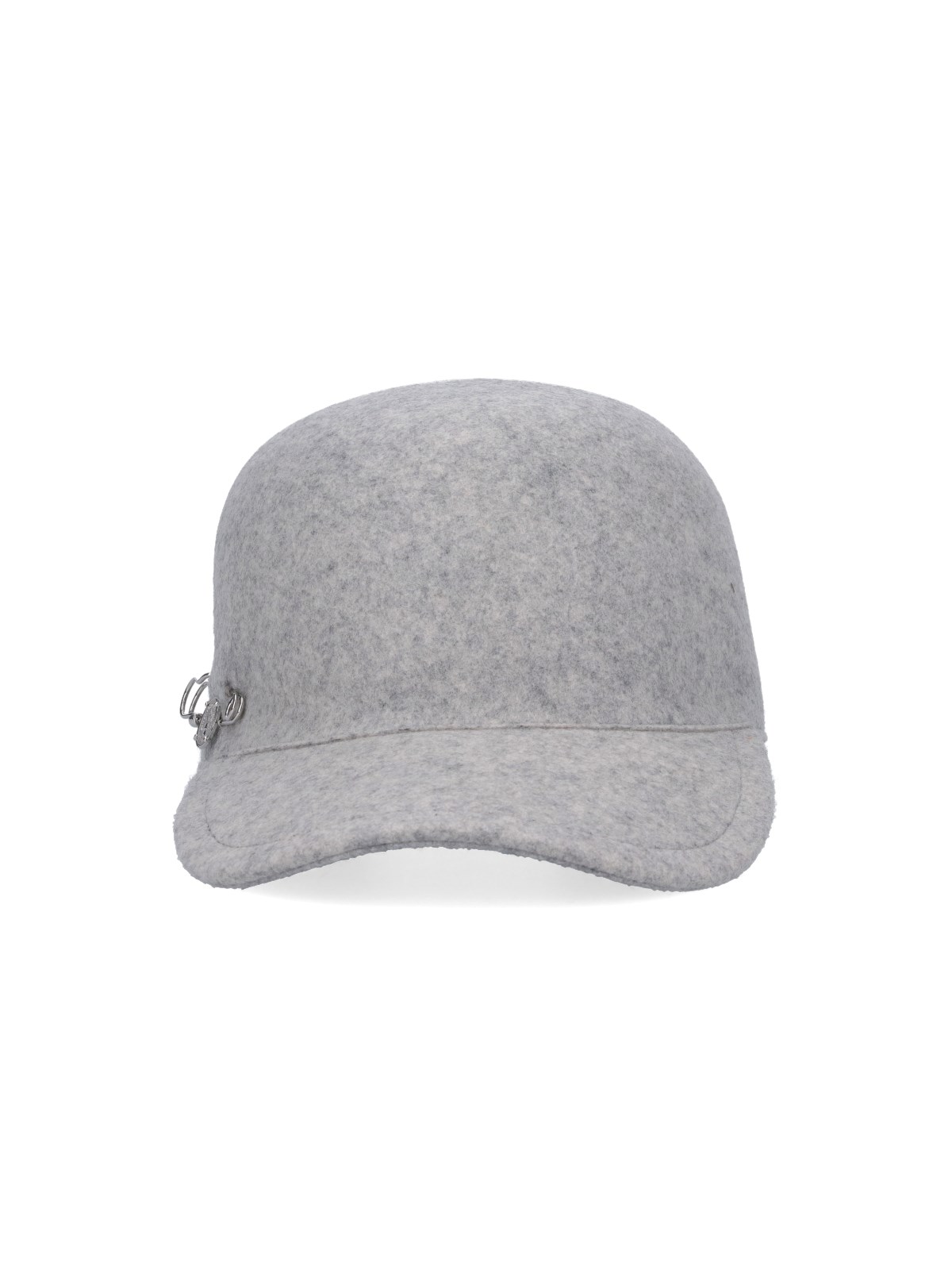 Shop Ermanno Scervino Baseball Cap With Pin In Gray