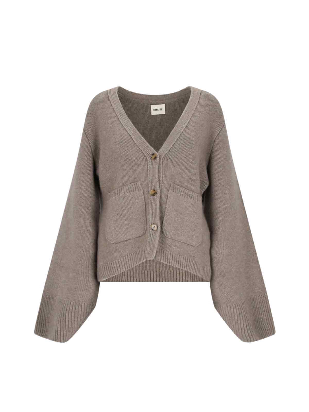 Khaite Scarlet Cashmere-blend Cardigan In Brown
