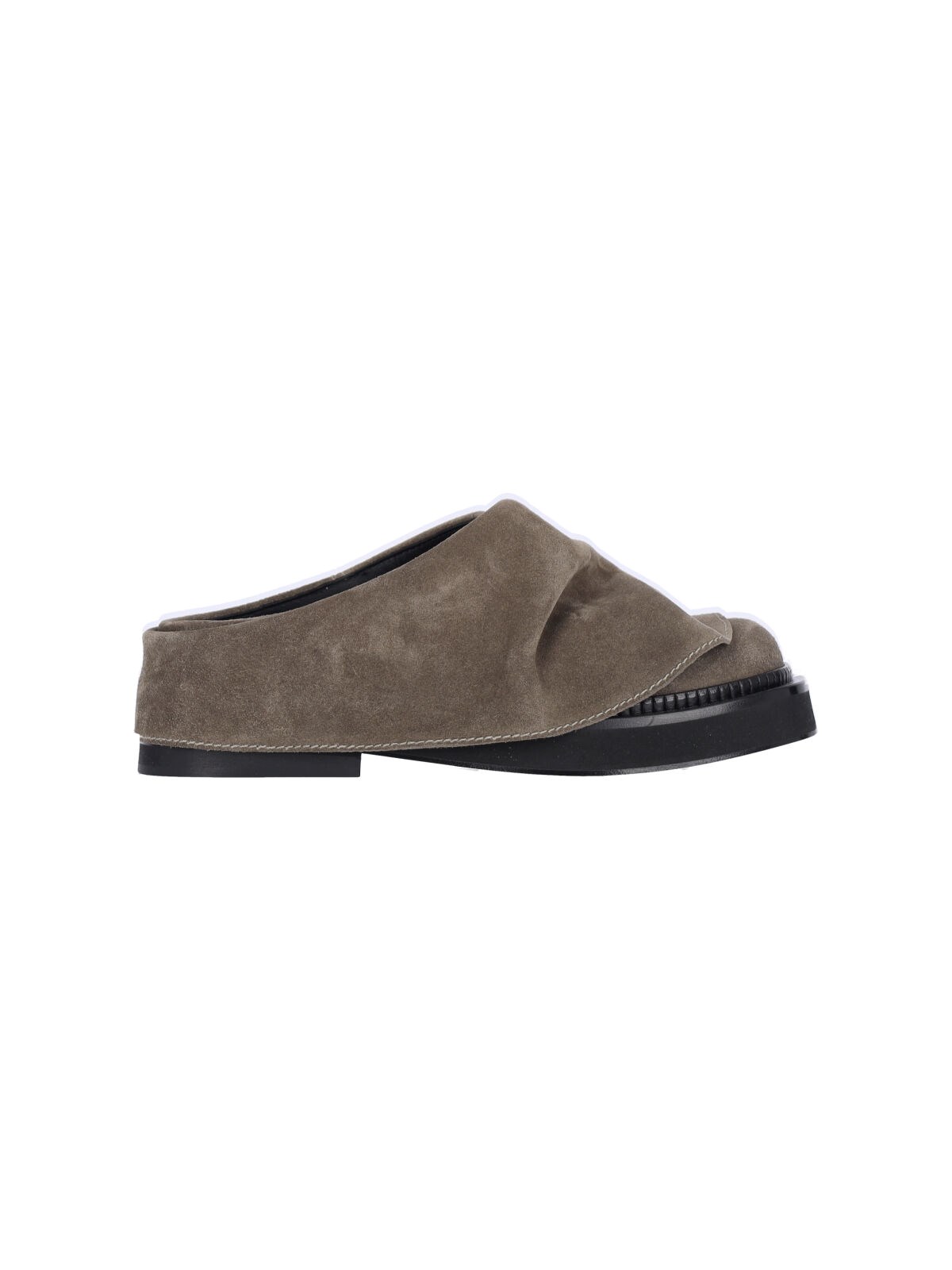 Shop Attico "mini Robin" Sabots In Taupe