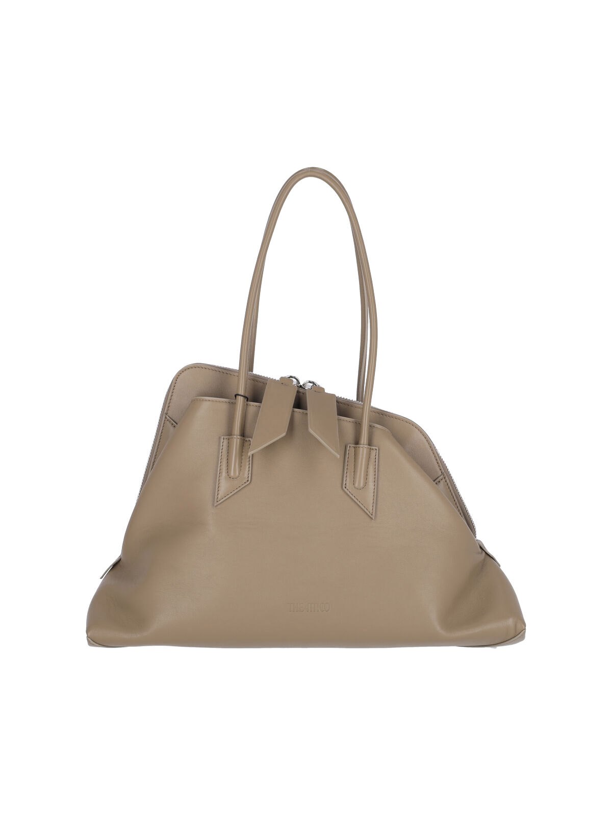 Shop Attico Medium Handbag "la Passeggiata" In Beige