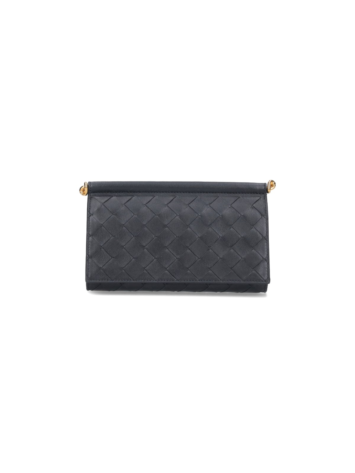 Shop Bottega Veneta Woven Wallet In Black  