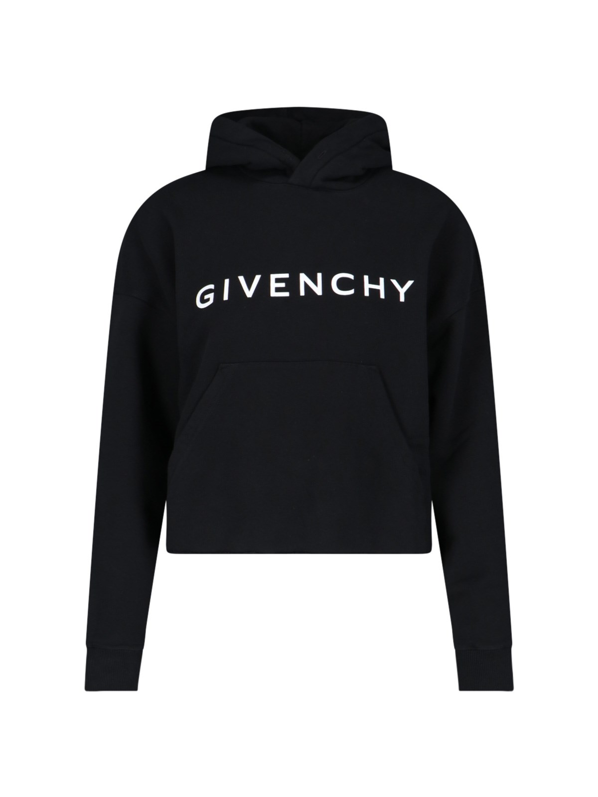 Givenchy Cropped Hoodie With Logo Print