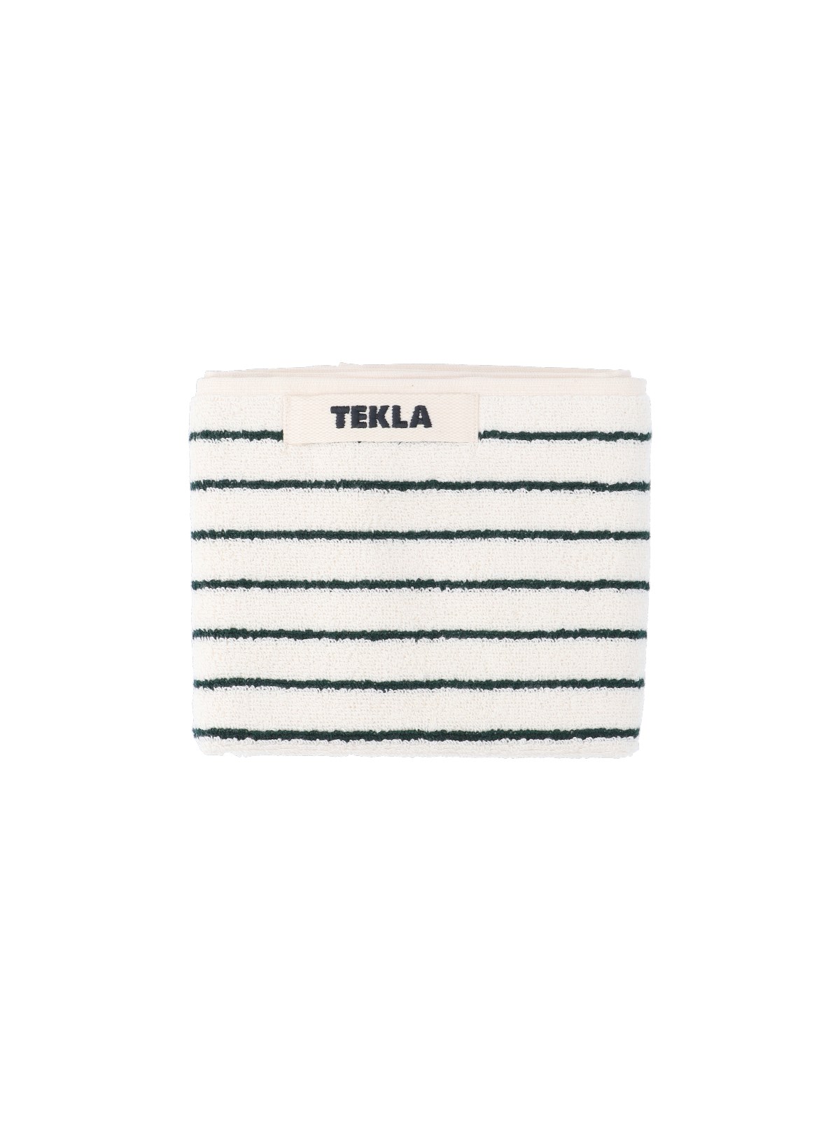 Shop Tekla 'racing Green' Guest Towel In White