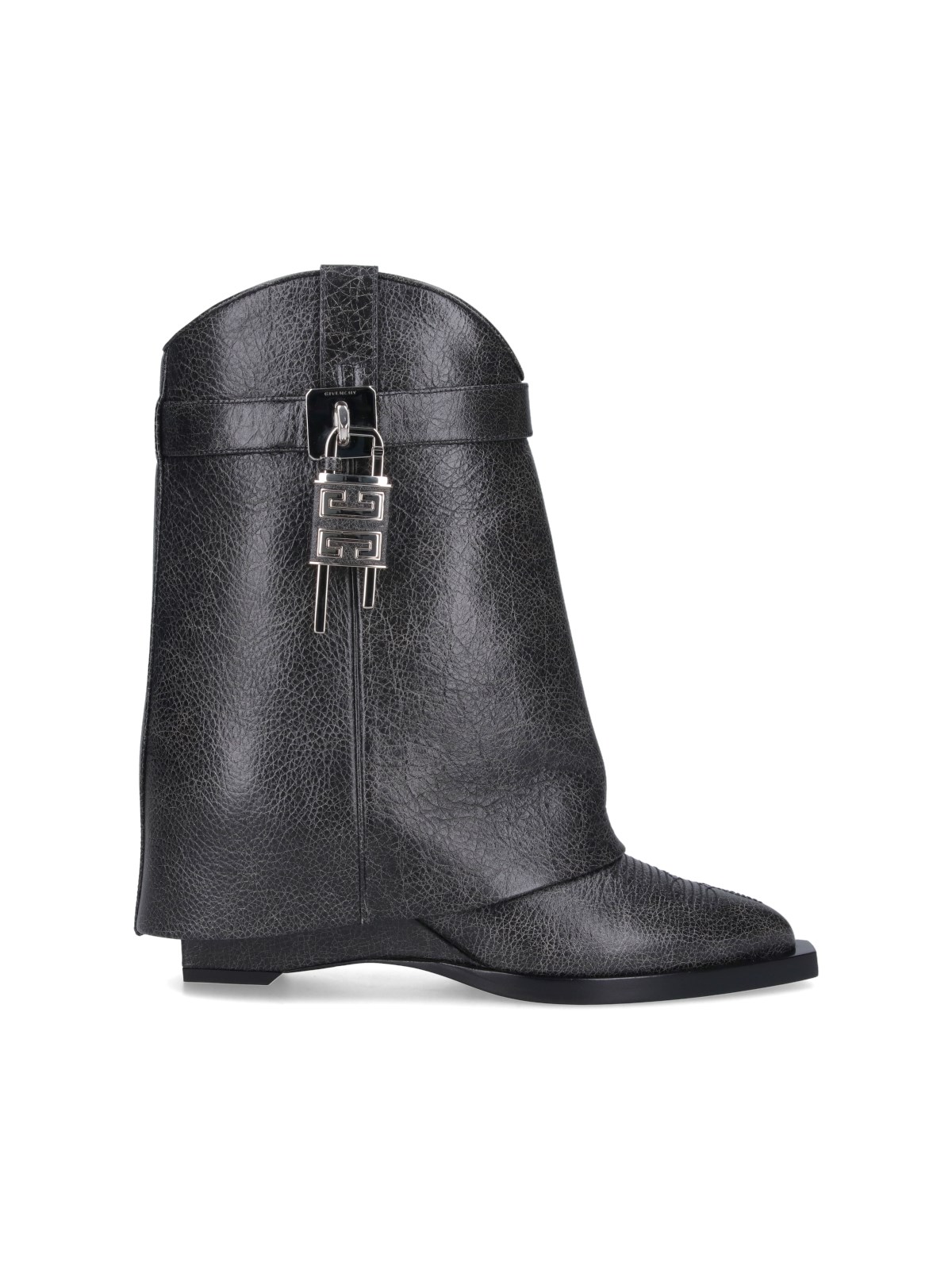 Shop Givenchy 'shark Lock Cowboy' Boots In Black  