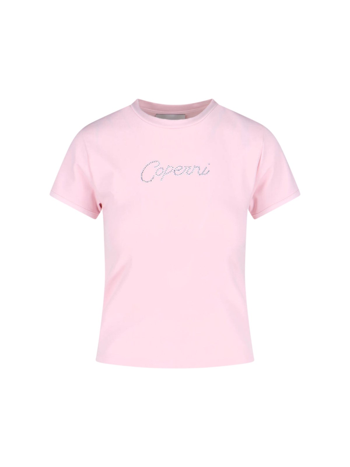 Coperni Crew Neck Fitted Silhouette Short Sleeves In Pink