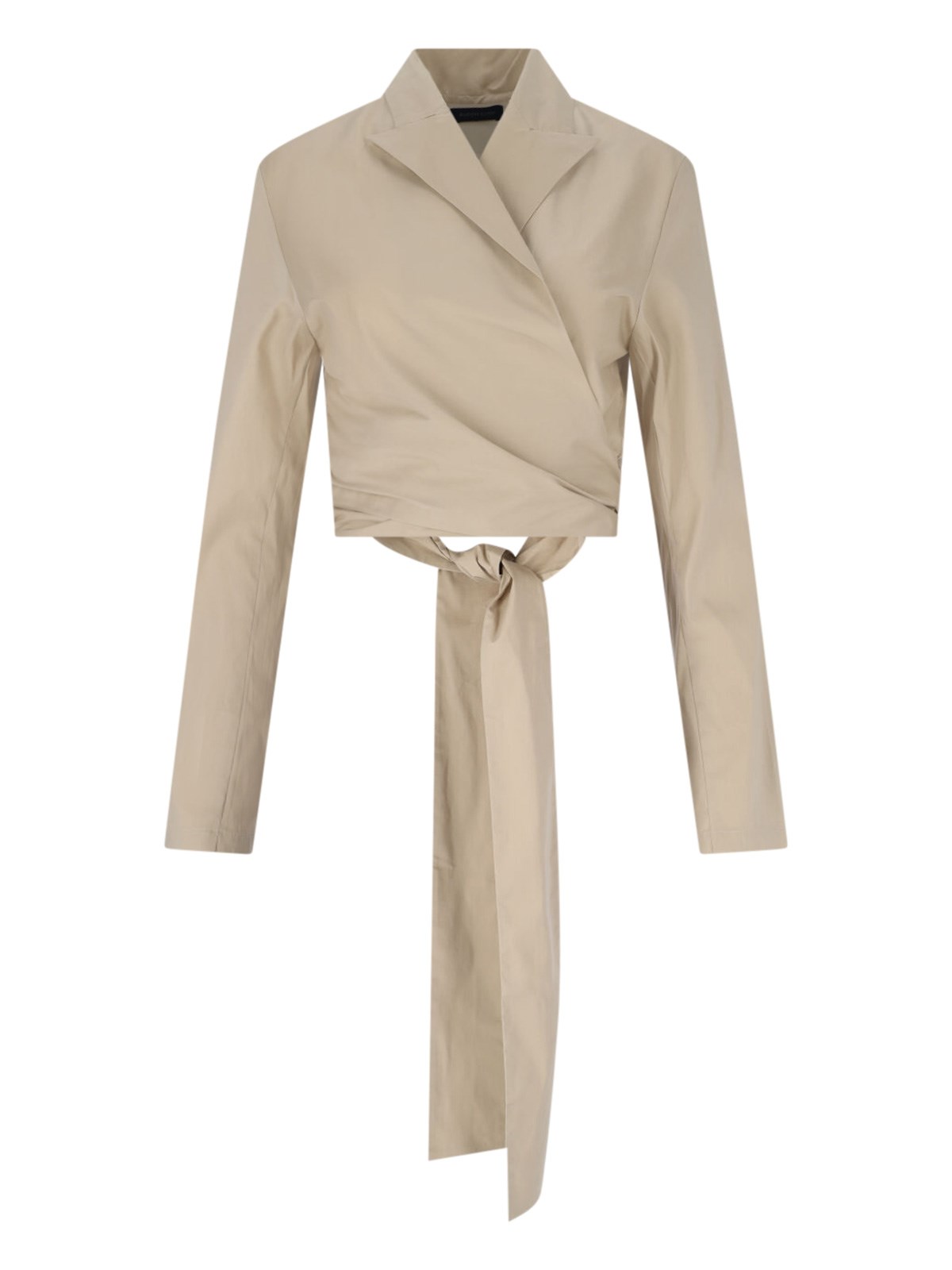 Eudon Choi Emil" Draped Crop Top - Beige In Beige