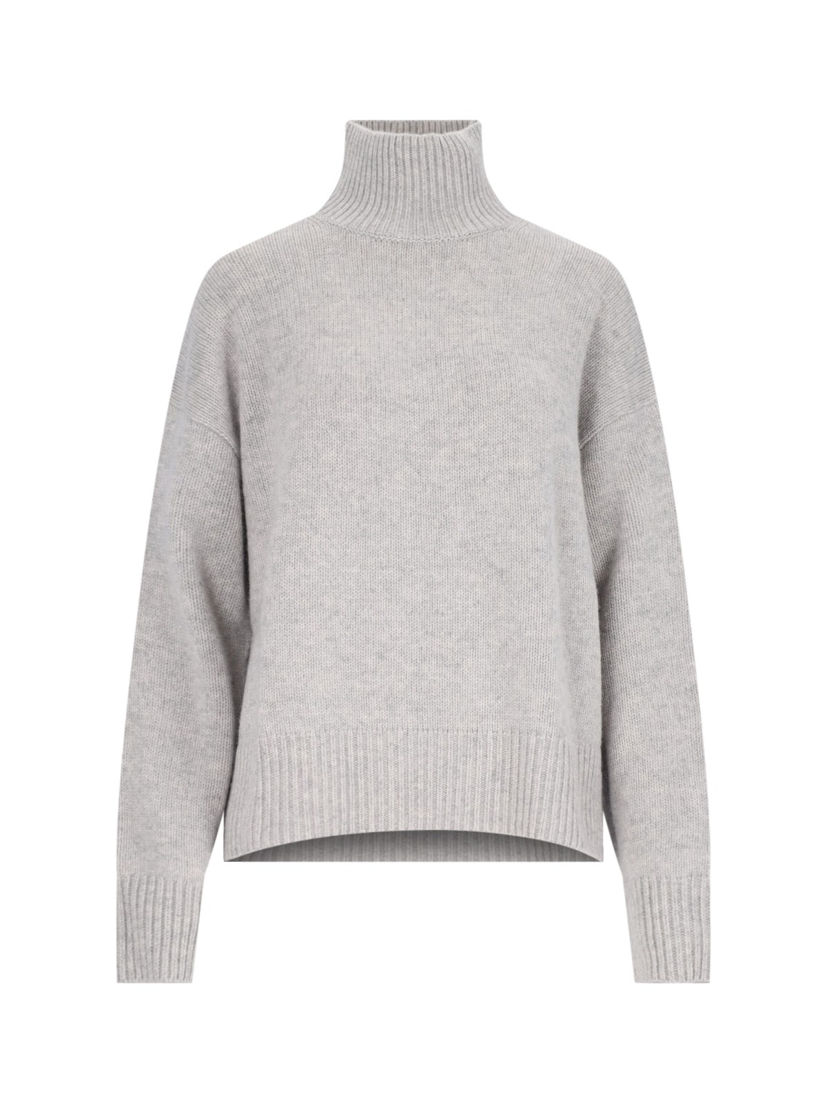 Shop Calvin Klein High Neck Sweater In Gray