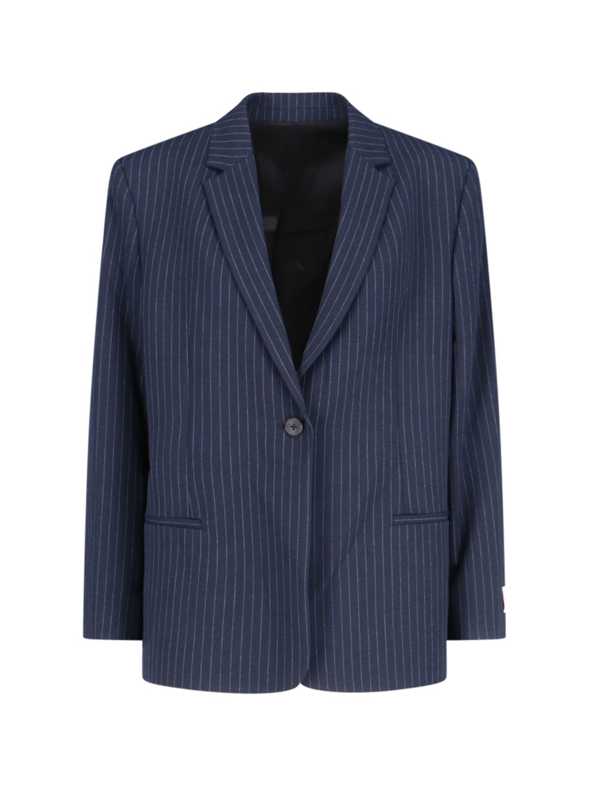 Shop Calvin Klein Single-breasted Blazer In Blue