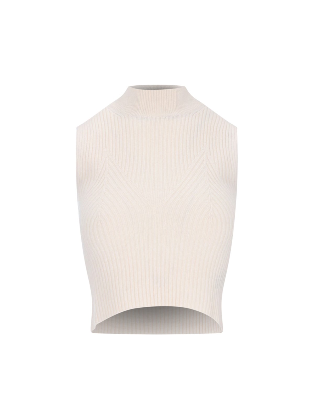 Shop Calvin Klein Knitted Tank Top In Cream