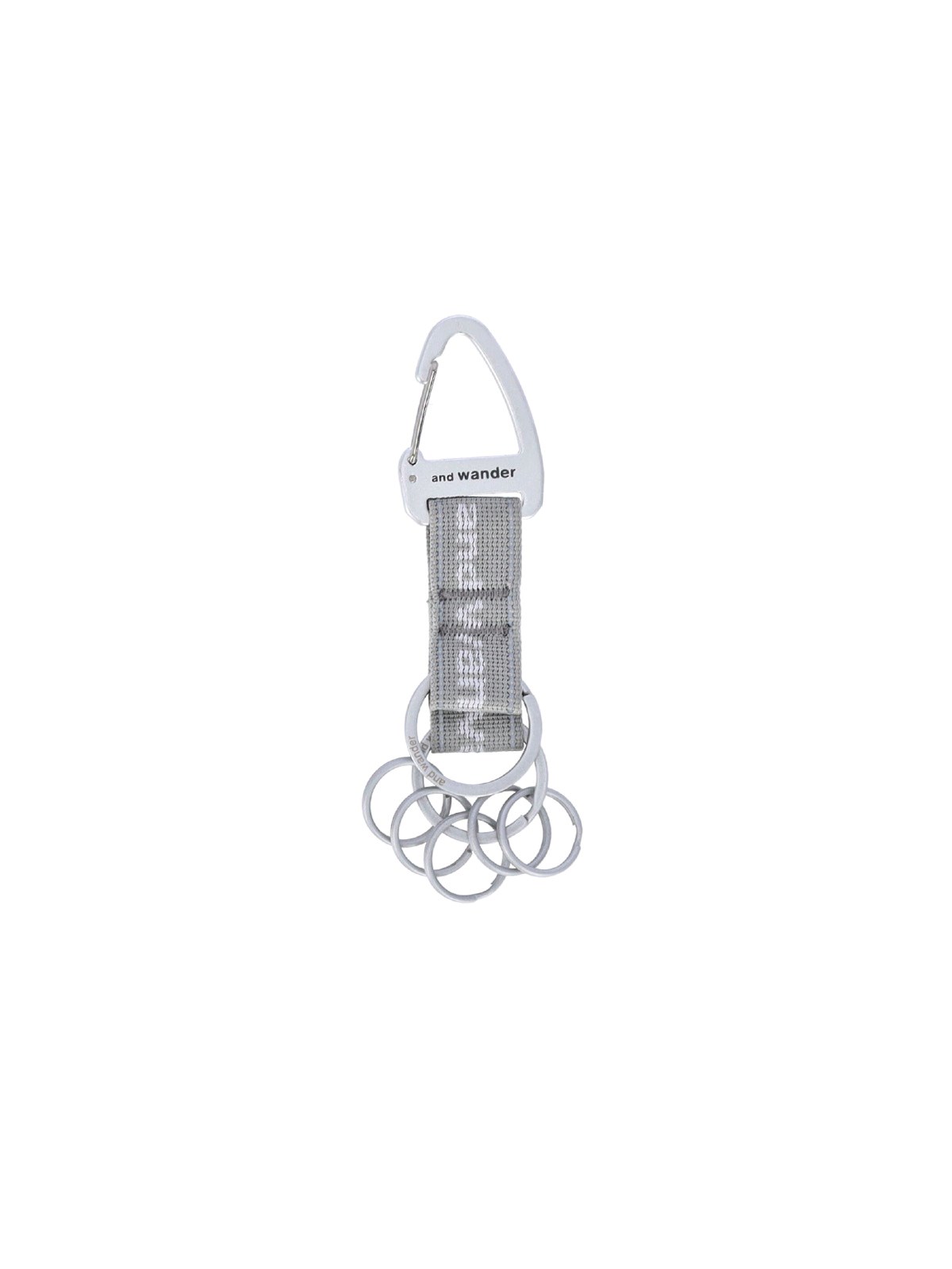 And Wander Logo Keyring In Gray