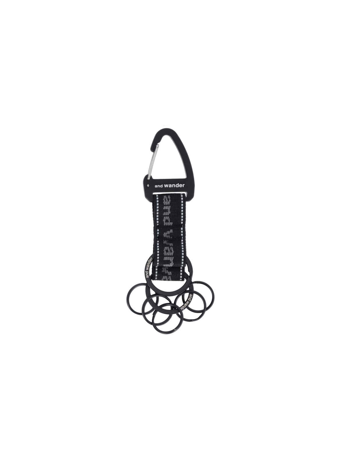 And Wander Logo Keyring In Black