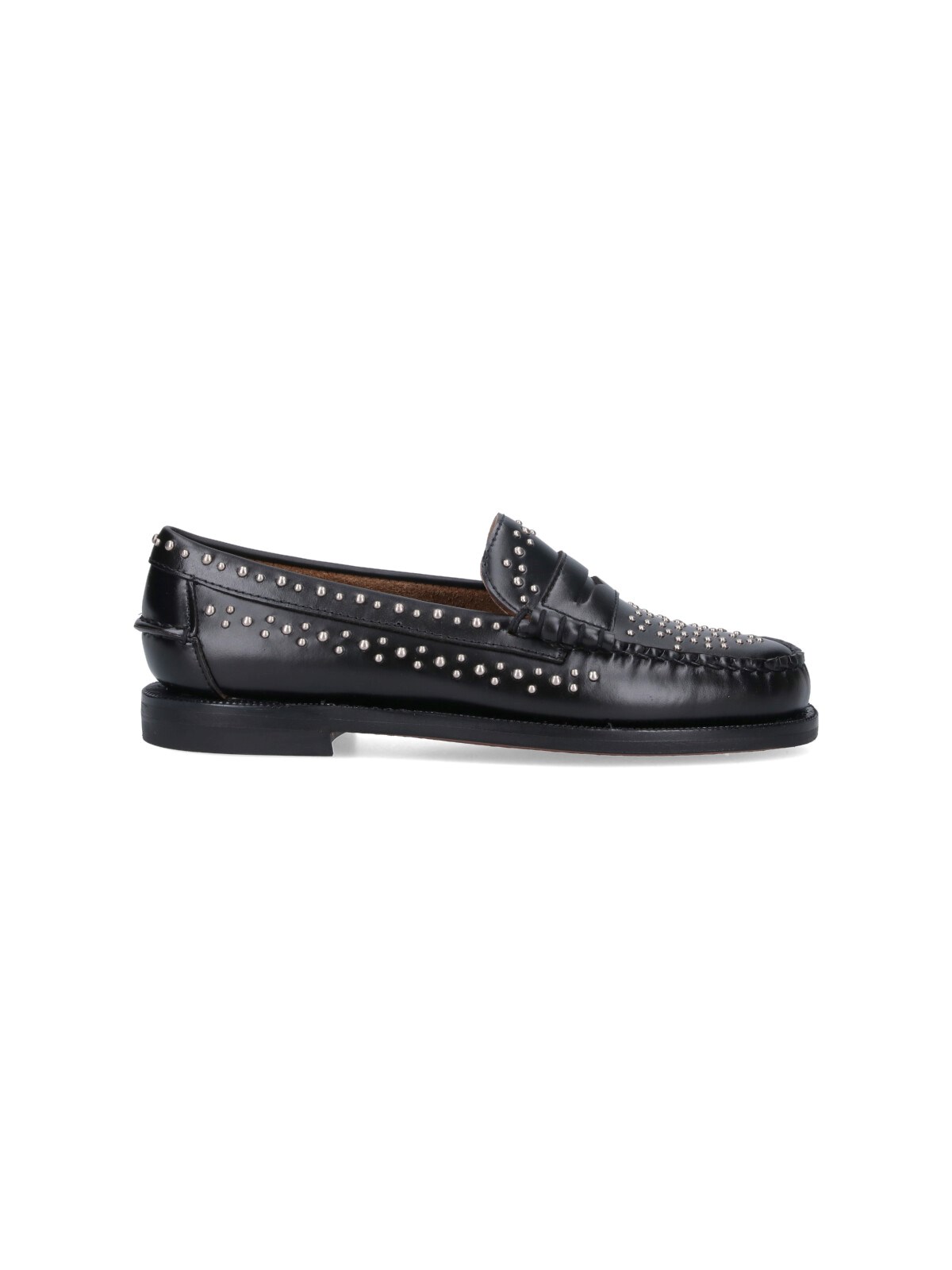 Shop Sebago 'dan Studs' Loafers In Black  