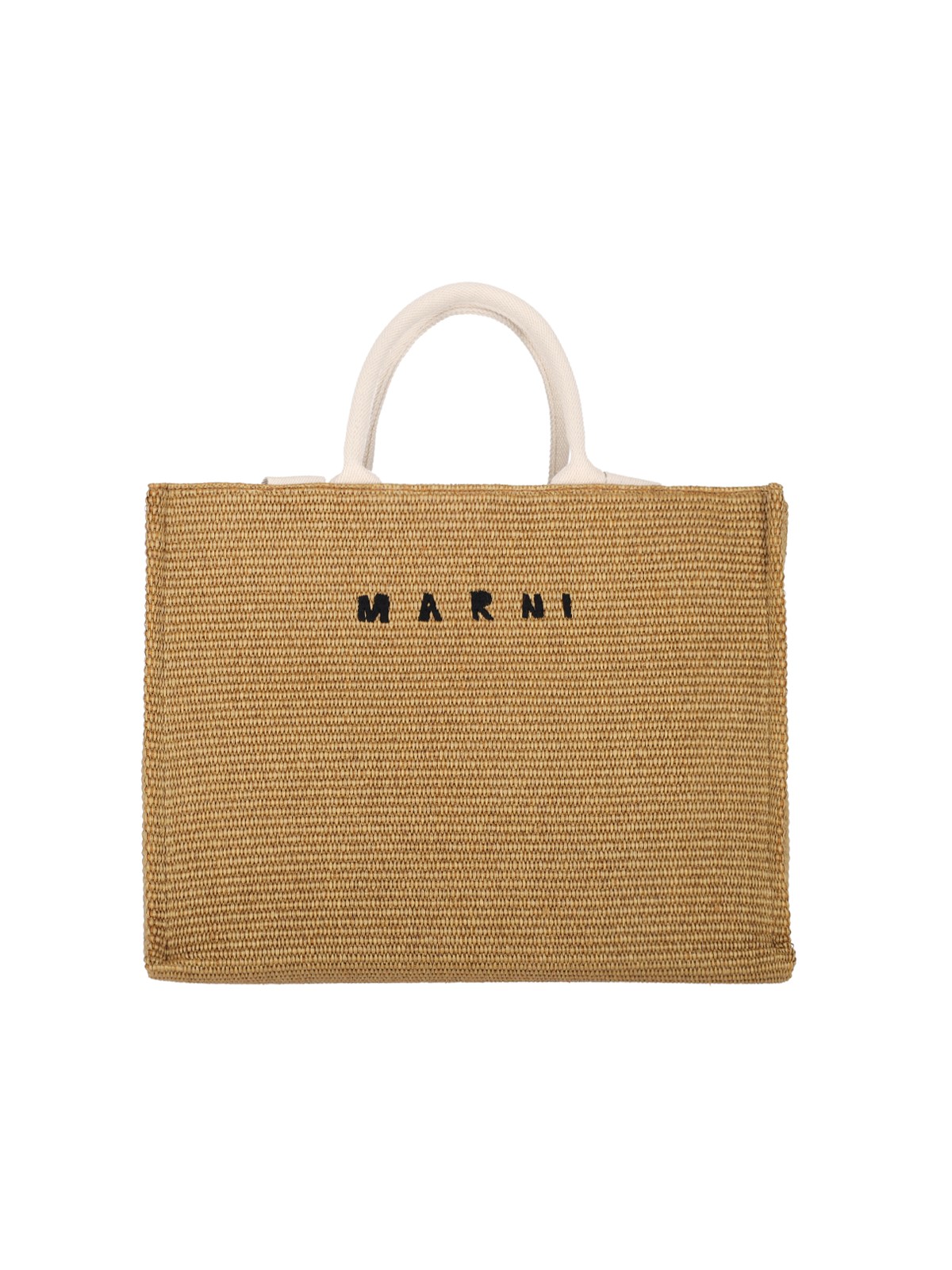 Shop Marni Logo Tote Bag In Brown