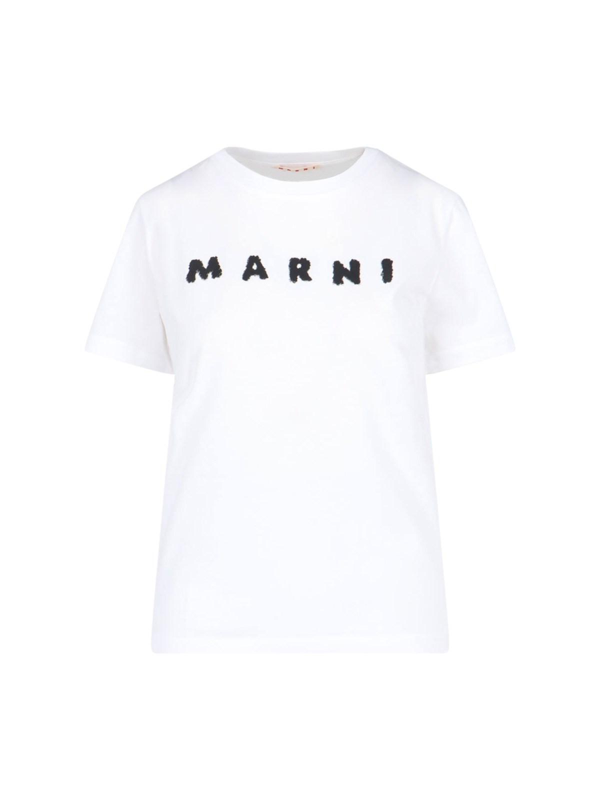 Shop Marni Logo T-shirt In White