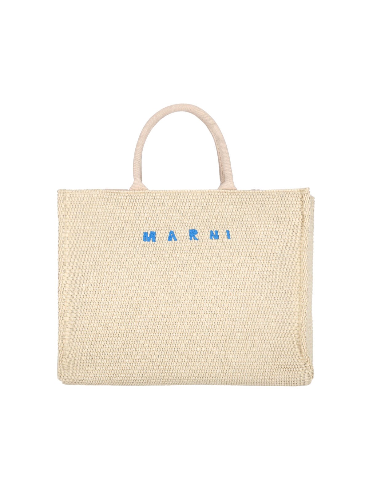 Marni 'east/west' Large Tote Bag In Cream