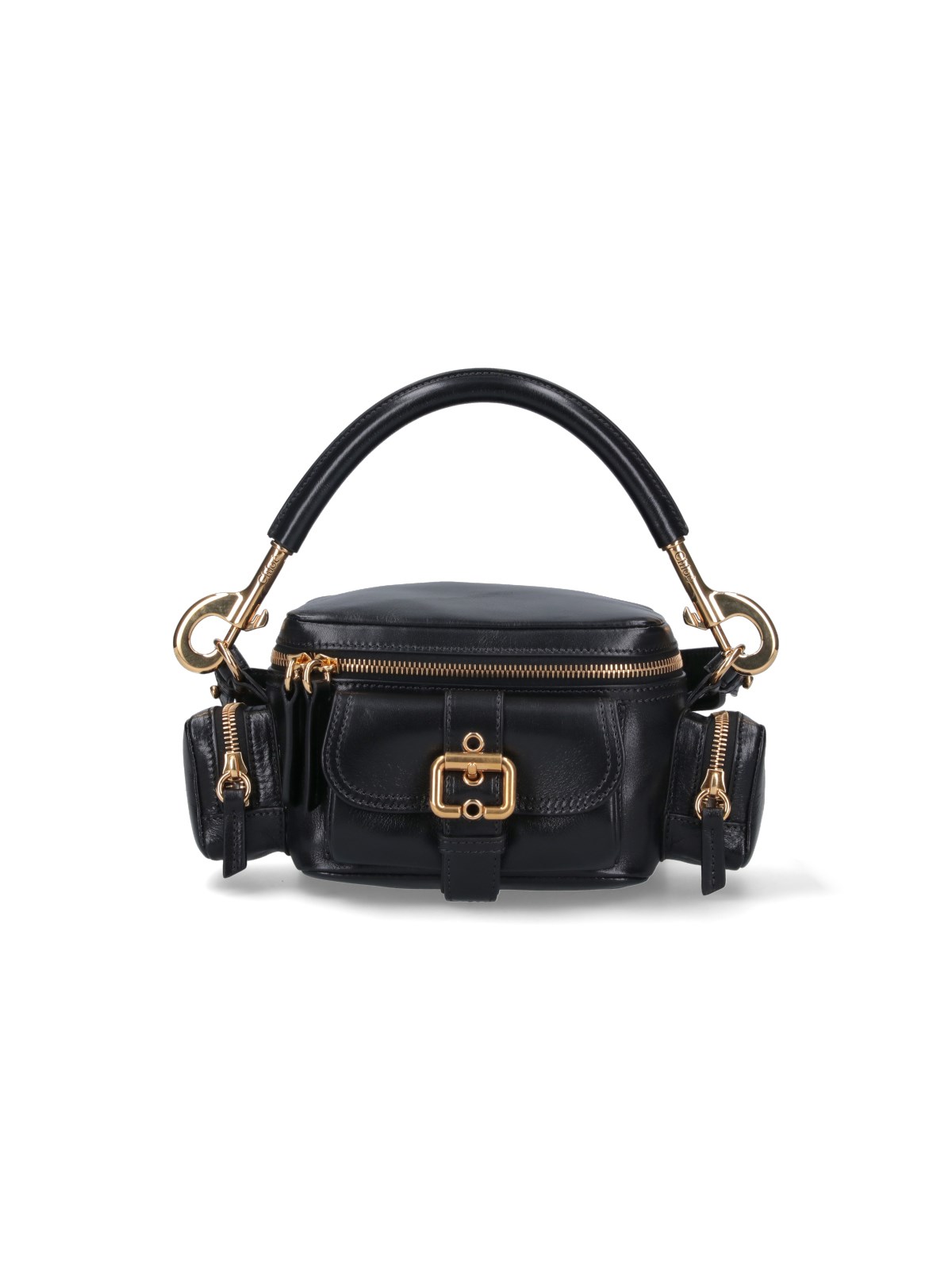 Chloé Leather Camera Handbag Adjustable Strap In Black