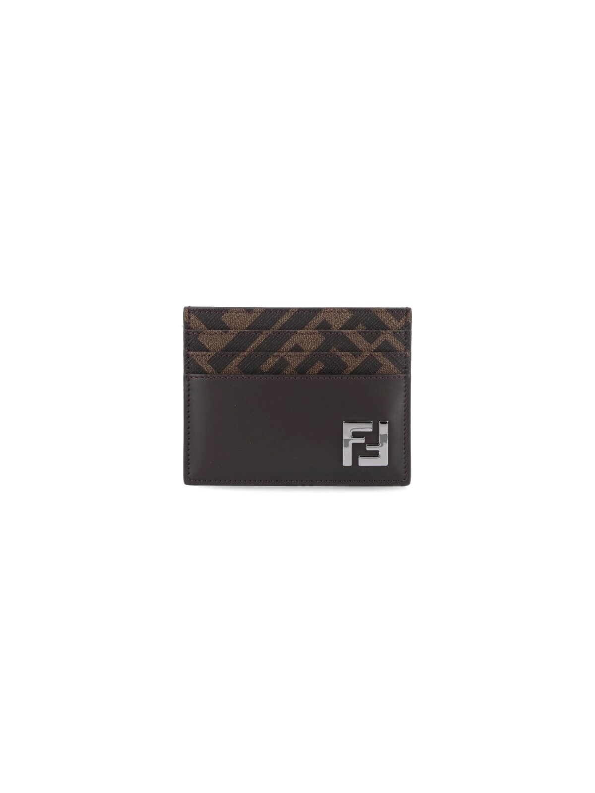 Fendi Brown Squared Ff Card Holder