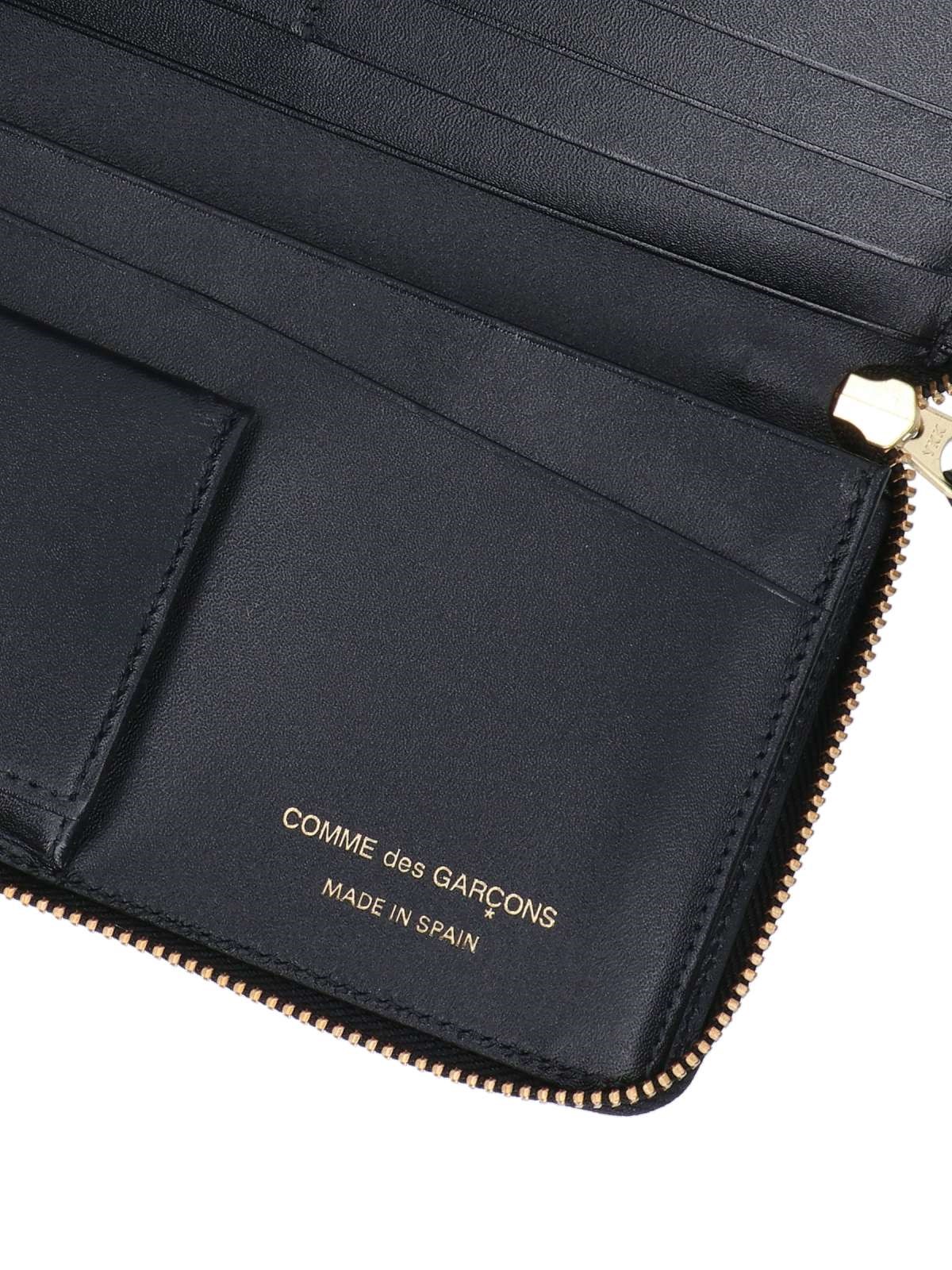 折りたたみ財布 COMME des GARCONS SS25 PORTAFOGLIO CON ZIP (SA7100 BLACK) Comme des Garçons Polka Dots Embossed Small Wallet Black