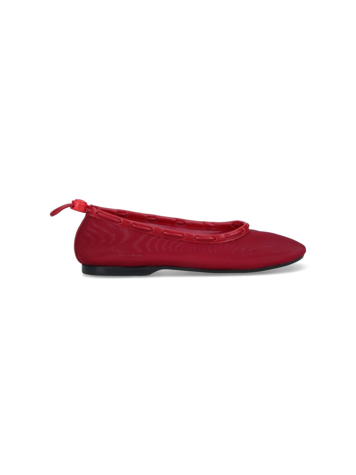 Alohas Gill Mesh Red Leather Ballet Flats In Red