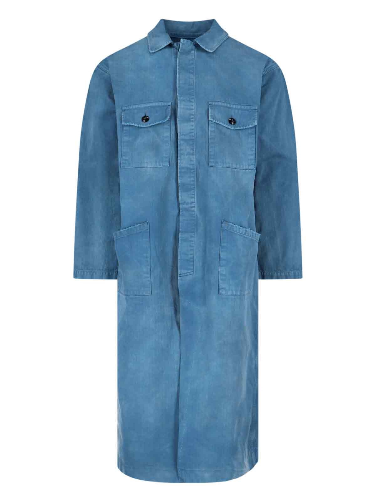 【送料&関税込】Maison Margiela Denim Trench Coat MM6 Maison Margiela Men's Denim Trench Coat Coaat in Brown