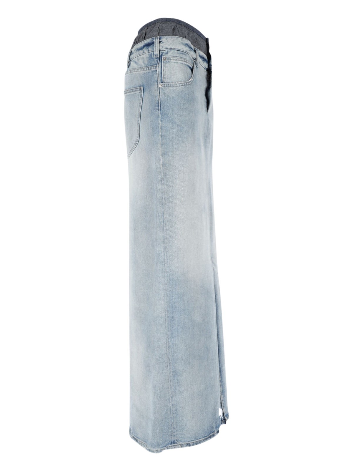 Maison margiela 'anonimity of the lining' denim maxi skirt