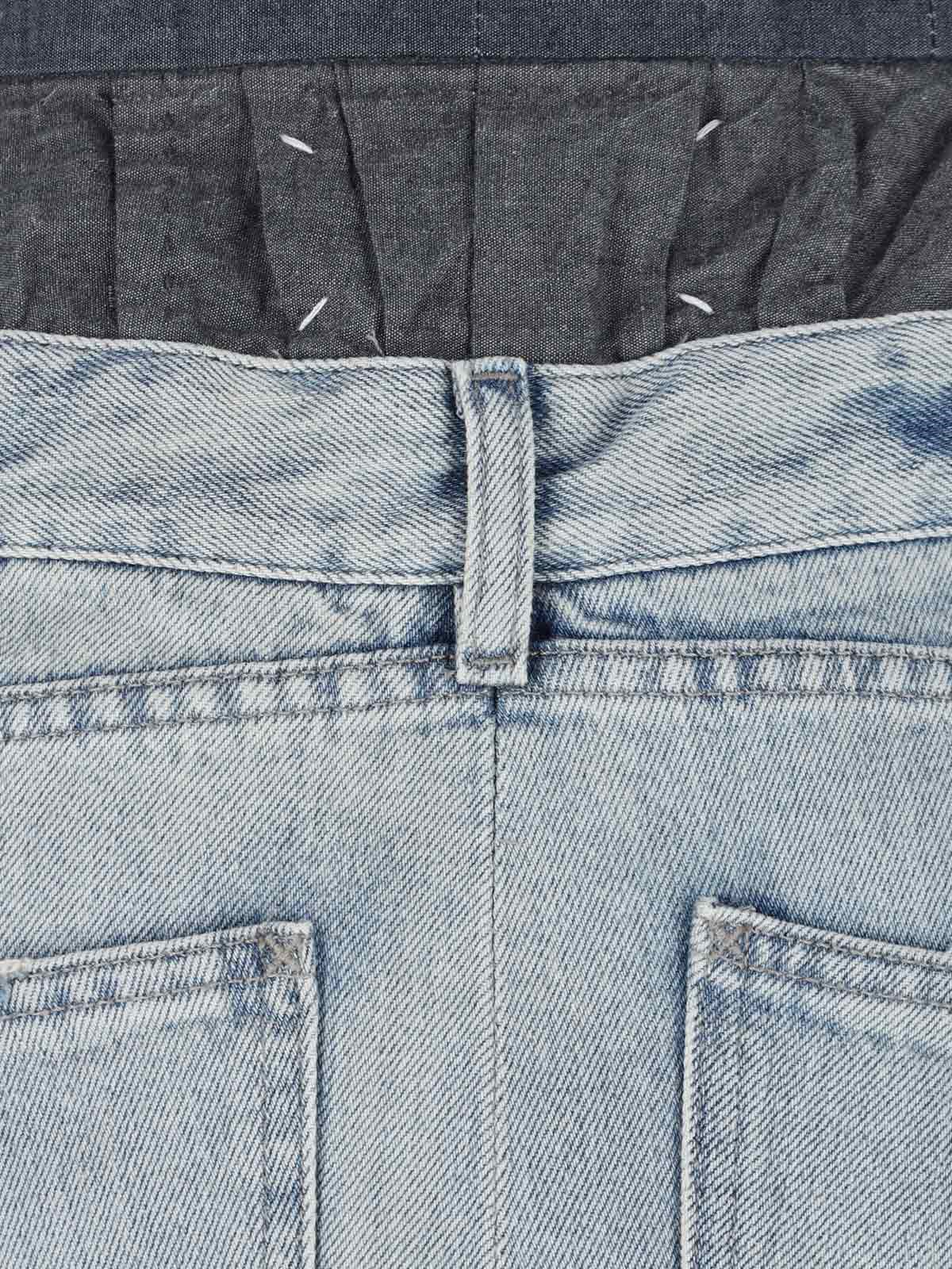 Maison margiela 'anonimity of the lining' denim maxi skirt