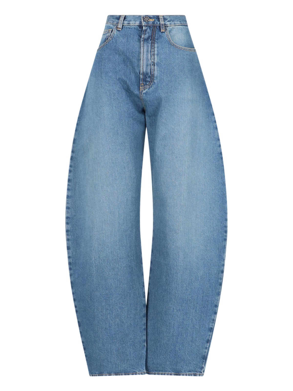 Alaïa Wide Leg Trousers Belt Loops In Blue