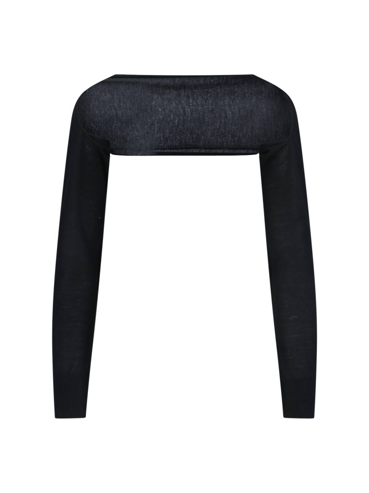 Alaïa Fitted Cashmere Cover-up With Round Neckline In Black