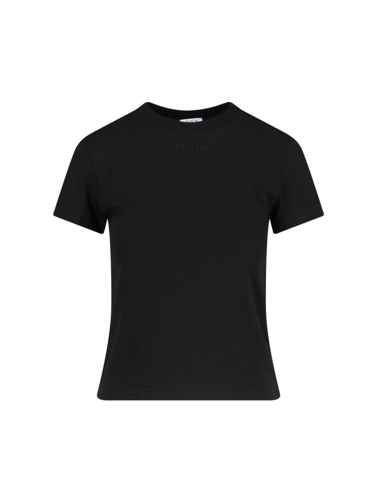 Alaïa Alaia Womens Blanc Noir Round-neck Cotton-jersey T-shirt In Black